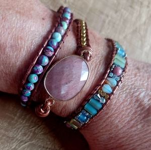 Colorful Gemstone Wrap bracelet
